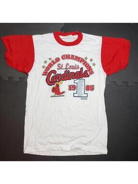 Vintage St Louis Cardinals 1985 World Series NL Champs T-Shirt Adult Medium